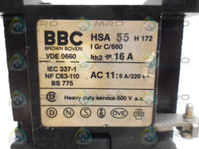 BBC HAS 55H172 VDE0660 NSNP