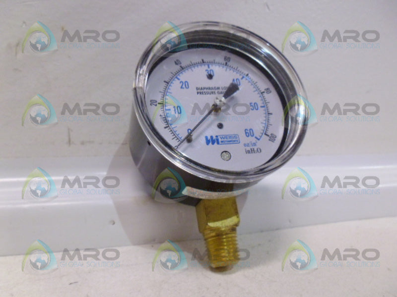 WEISS DG25C3-7554L PRESSURE GAUGE 0-100 NSMP