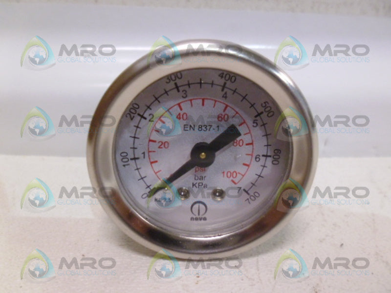 NEVA EN837-1 PRESSURE GAUGE NSNP