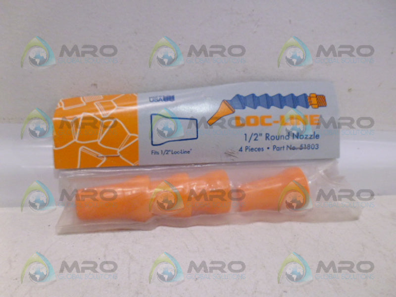 LOC-LINE 51803 ROUND NOZZLE 1/2" (PK OF 4) NSMP