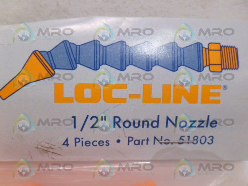 LOC-LINE 51803 ROUND NOZZLE 1/2" (PK OF 4) NSMP