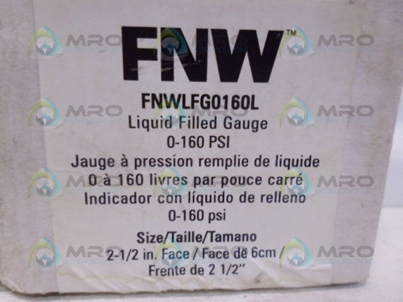 FNW FNWLFG0160L LIQUID FILLED GAUGE NSMP