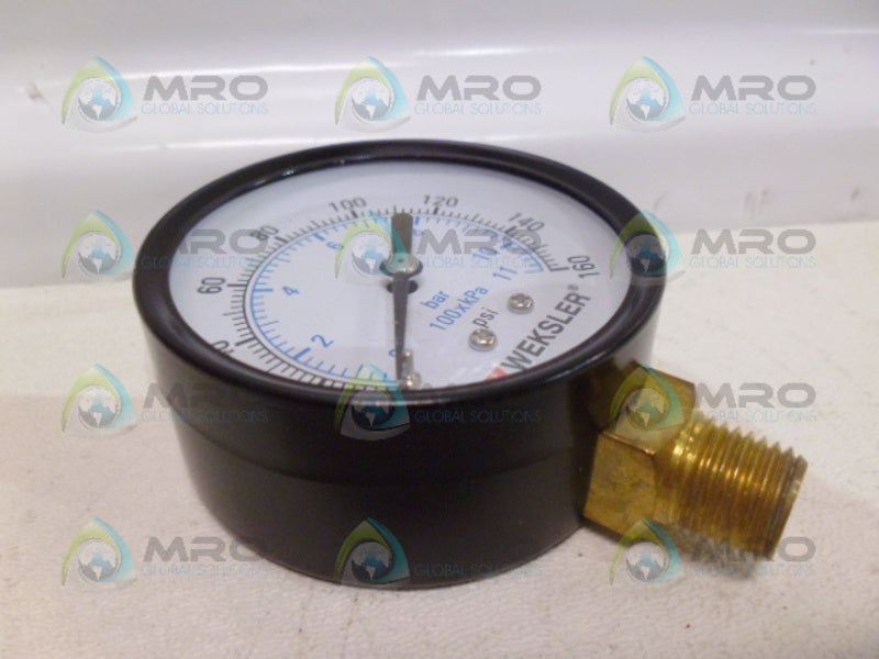 WEKSLER UA25D4L PRESSURE GAUGE 0-160 PSI 0-11 BAR NSMP