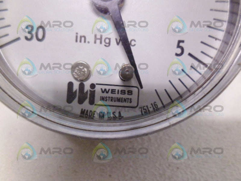WEISS 751-16 PRESSURE GAUGE 30-0 NSNP