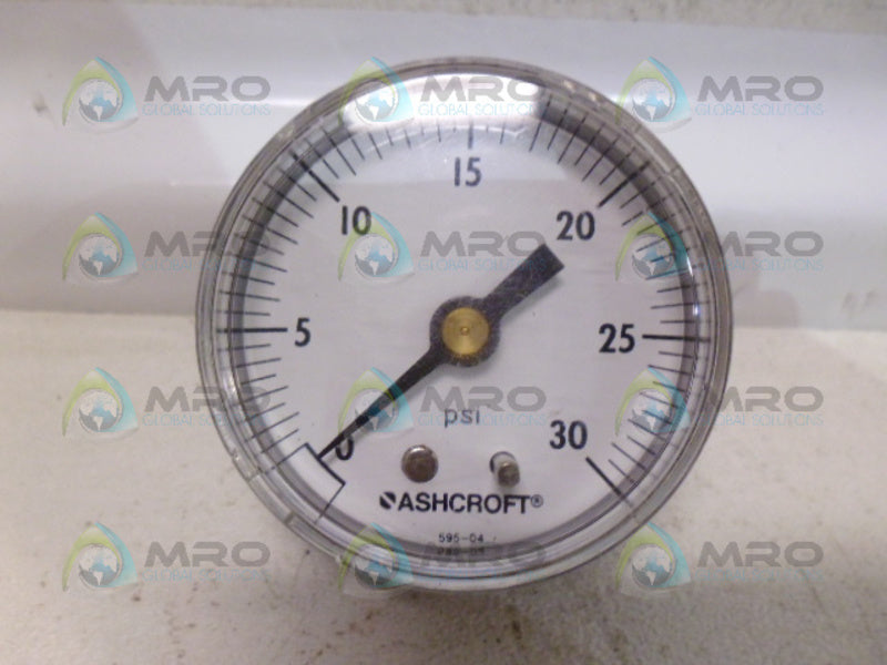 WEISS DG25P38414L REAR MOUNTING PRESSURE GAUGE 0-30 NSMP