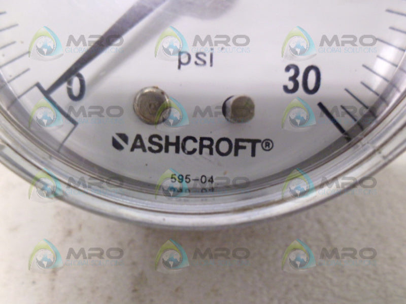 WEISS DG25P38414L REAR MOUNTING PRESSURE GAUGE 0-30 NSMP