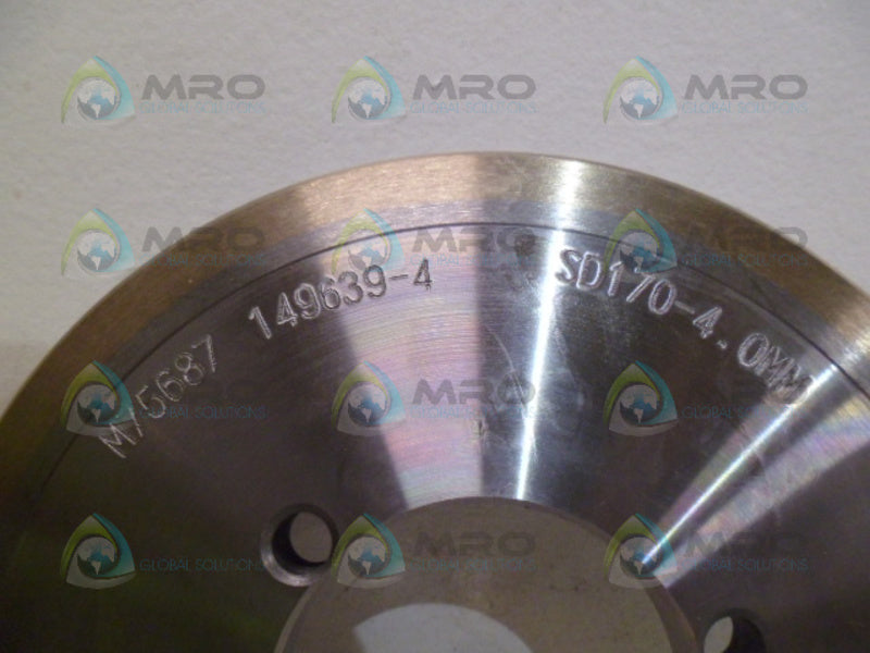 SUN ASAHI M75687 DIAMOND GRINDING WHEEL SD170-4.0MM NSMP