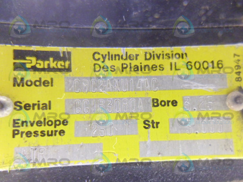 PARKER CBC2ANU14AC PNEUMATIC CYLINDER UNMP