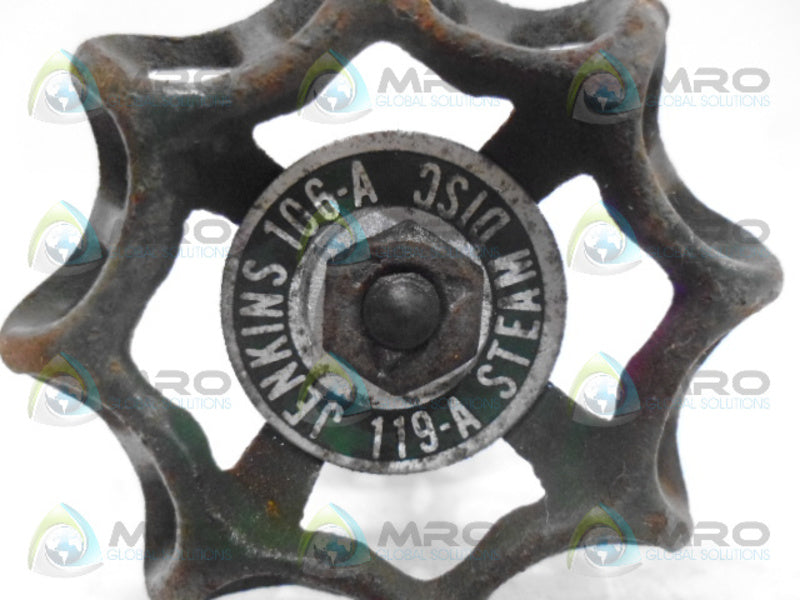 JENKINS 106-A 119-A STEAM DISC VALVE 3/8" UNMP