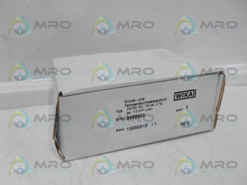 WIKA 232.50.100 PRESSURE GAUGE 0-100 NSMP
