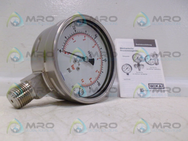WIKA 232.50.100 PRESSURE GAUGE 0-100 NSMP