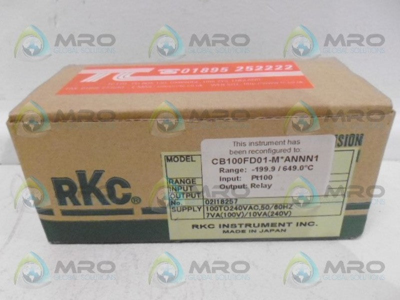 RKC CB100FD01-MANNN1 TEMPATURE CONTROL NSMP