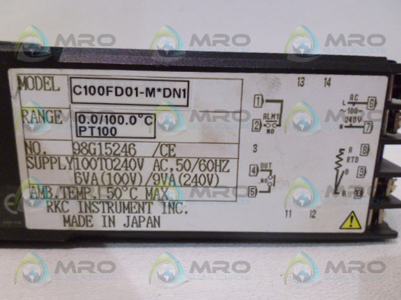 RKC CB100FD01-MDN1 TEMPATURE CONTROL NSNP