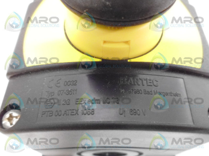 BARTEC 07-3511 PUSH BUTTON CONTROL STATION NSNP