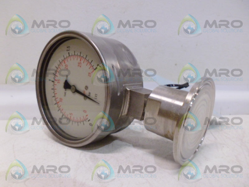 WIKA P166/904 LIQUID FILLED GAUGE 0-2 PSI NSNP