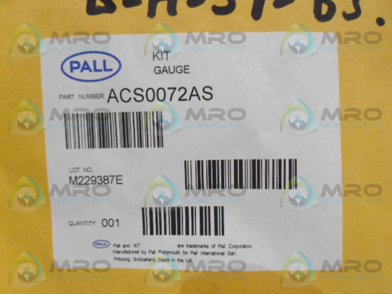 PALL ACS0072AS GAUGE KIT NSFS