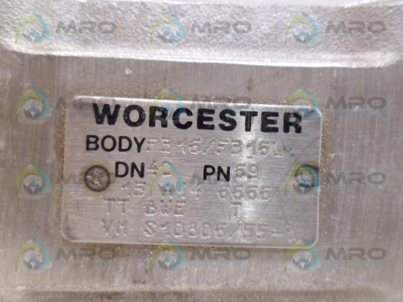 WORCESTOR DN40 BALL VALVE (AS PICTURED) UNMP