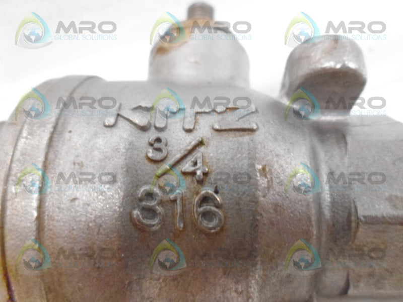 KITZ 316 1000WOG (AS PICTURED) 3/4" UNMP