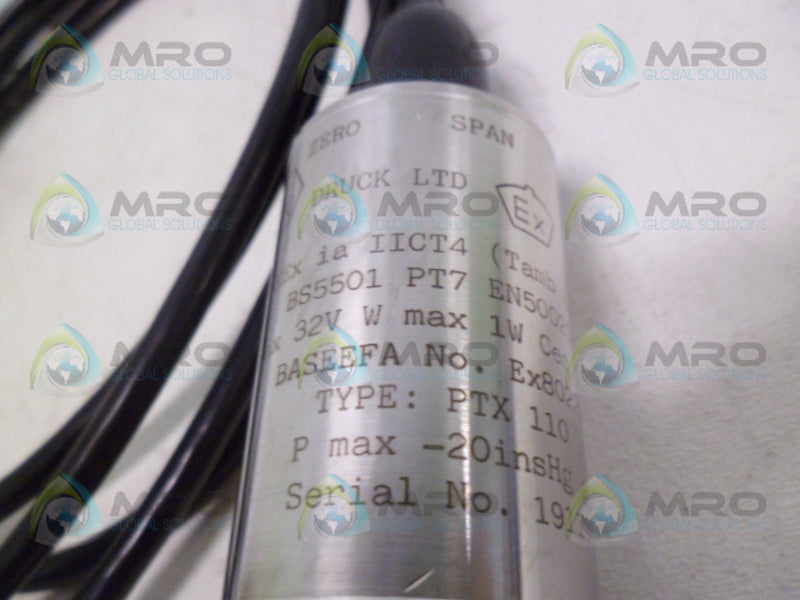 DRUCK PTX110 PRESSURE SENSOR TRANSMITTER NSNP