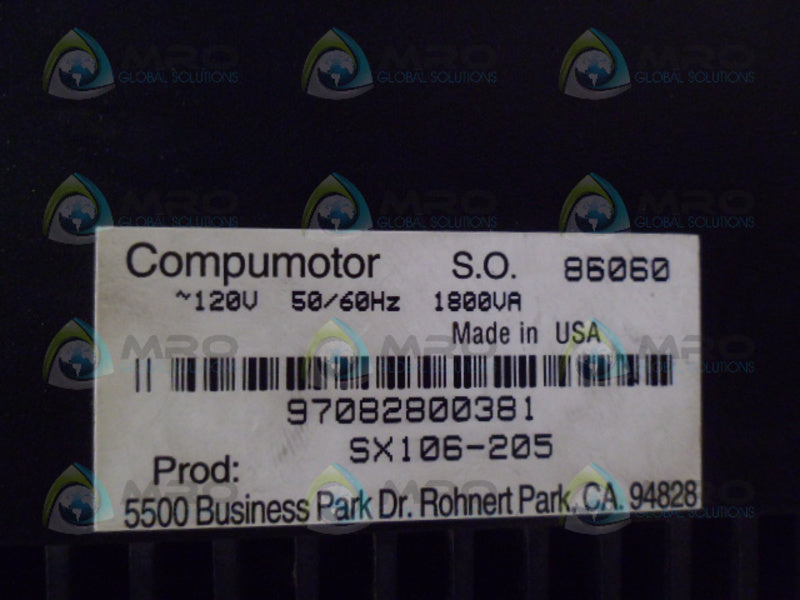 PARKER SX106-205 COMPUMOTOR DRIVE UNMP