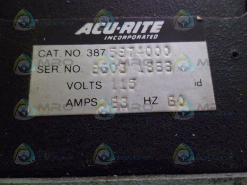 ACU-RITE 3875974000 DISPLAY MONITOR UNMP