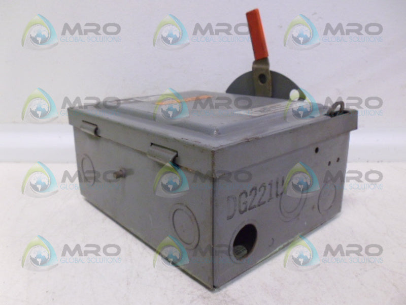 CUTLER HAMMER DG221U SAFTTY SWITCH (AS PICTURED) UNMP