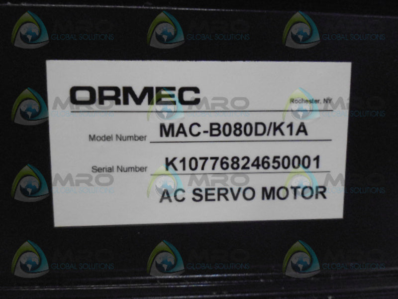 ORMAC MAC-B080D/K1A AC SERVO MOTOR NSMP