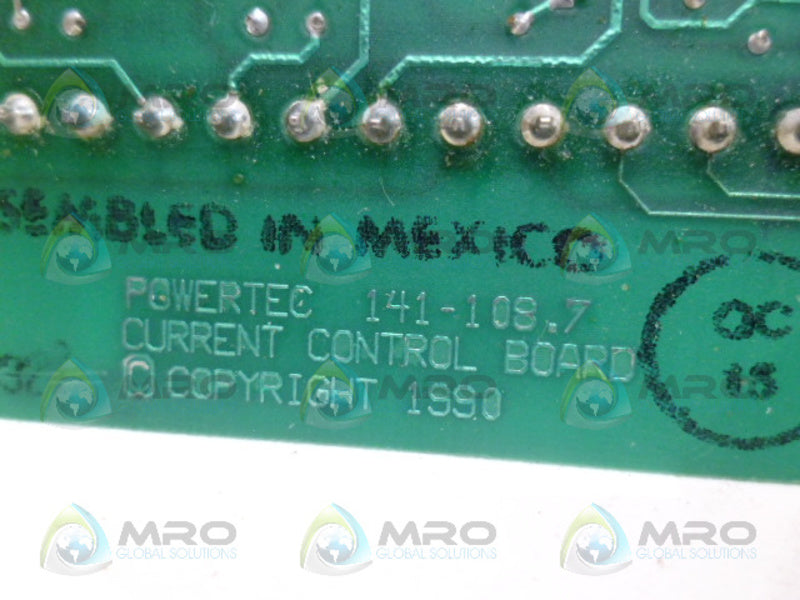 POWERTEC 141-108.7 CURRENT CONTROL PANEL UNMP