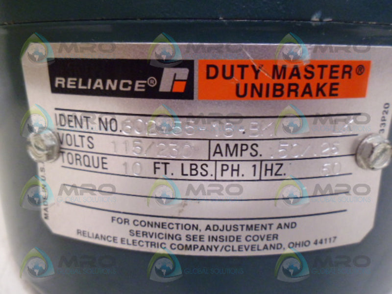RELIANCE 602455-18-BK DUTY MASTER UNIBRAKE NSNP