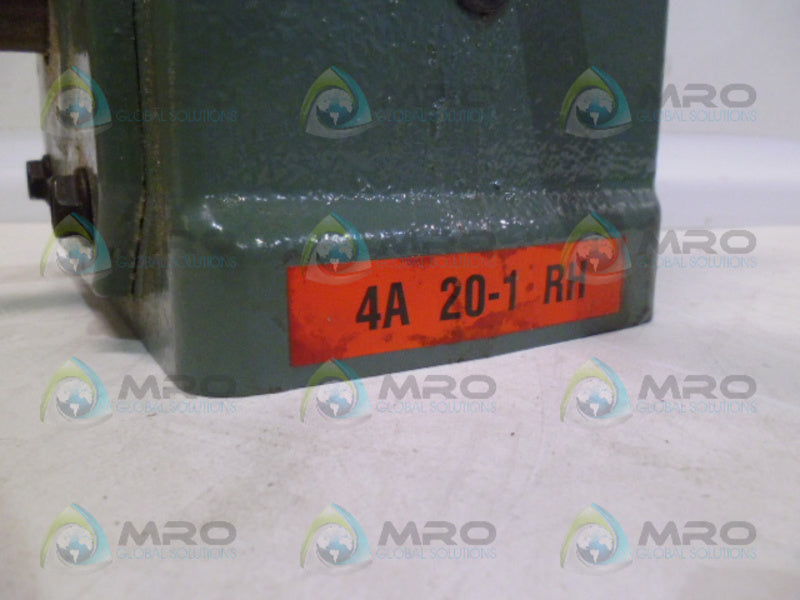 HYTROL 4A 4A20-1RH GEAR SPEED REDUCER 20:1 *NEW NO BOX*