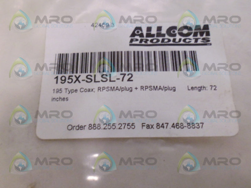 ALLCOM PRODUCTS 195X-SLSL-72 CABLE 72" NSNP