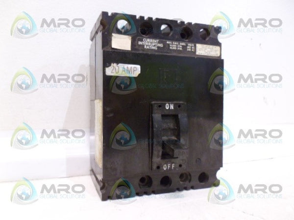 SQUARE D FAL32020 CIRCIUT BREAKER UNMP