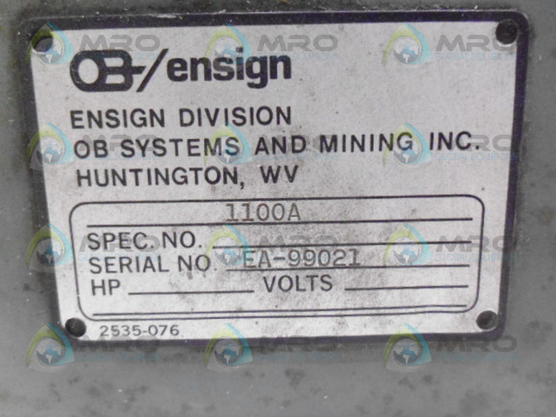 OB ENSIGN PART# 1100A UNMP