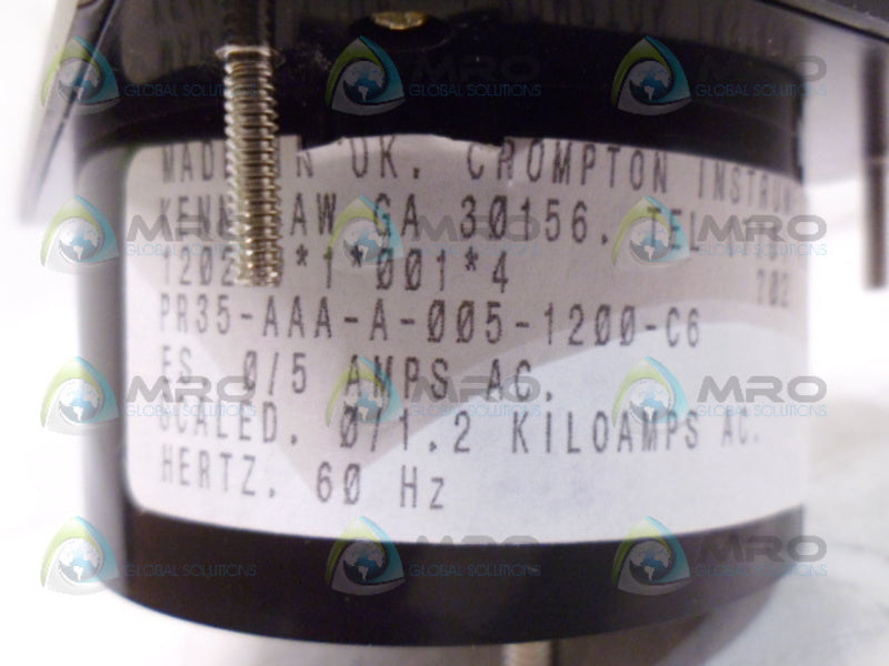 CROMPTON PR35-AAA-A-005-1200-C6 PRESSURE GAUGE  NSMP