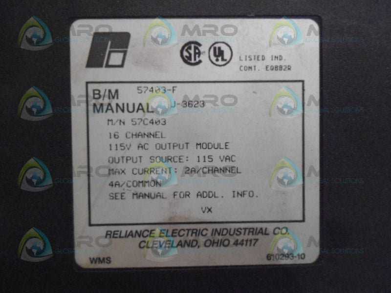 RELIANCE ELECTRIC 57C403 57403-F UNMP