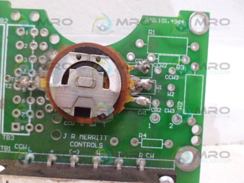 JR MERRITT CONTROLS A40.101.4964 PCB (AS PICTURED) UNMP