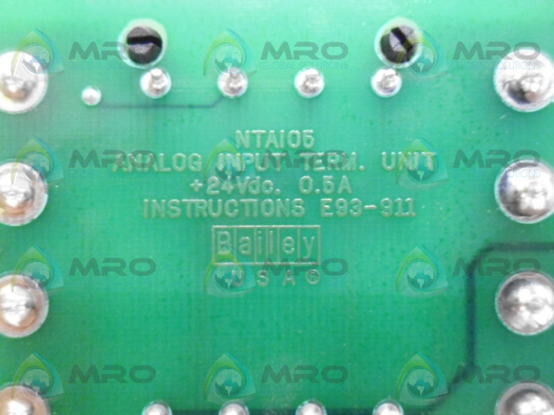 BAILEY NTAI05 ANALOG TERMINATION BOARD NSNP