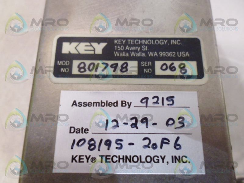 KEY TECHNOLOGY 801798 MONOCRONE CAMERA UNMP
