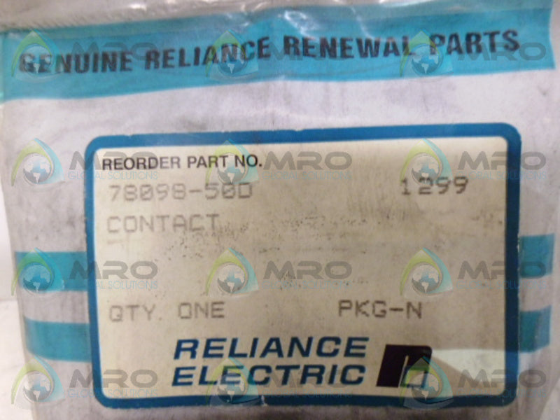 RELIANCE ELECTRIC 78098-50E AUXILLURY CONTACT NSMP