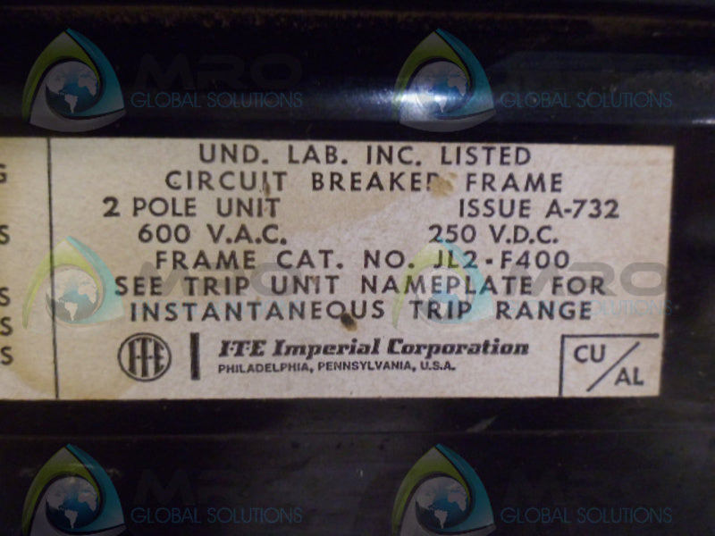 ITE JL2-F400 CIRCIUT BREAKER NSNP
