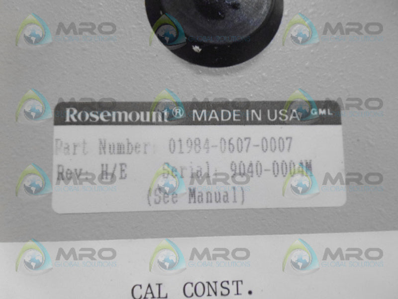ROSEMOUNT 01984-0607-0007 PC BOARD UNMP