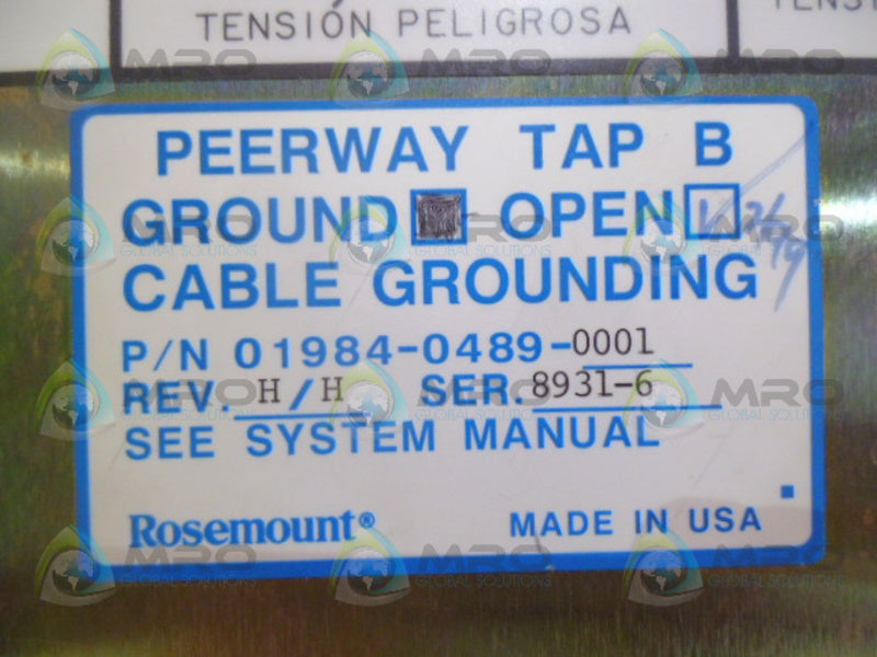 ROSEMOUNT 01984-0489-0001 PEERWAY TAP B UNMP