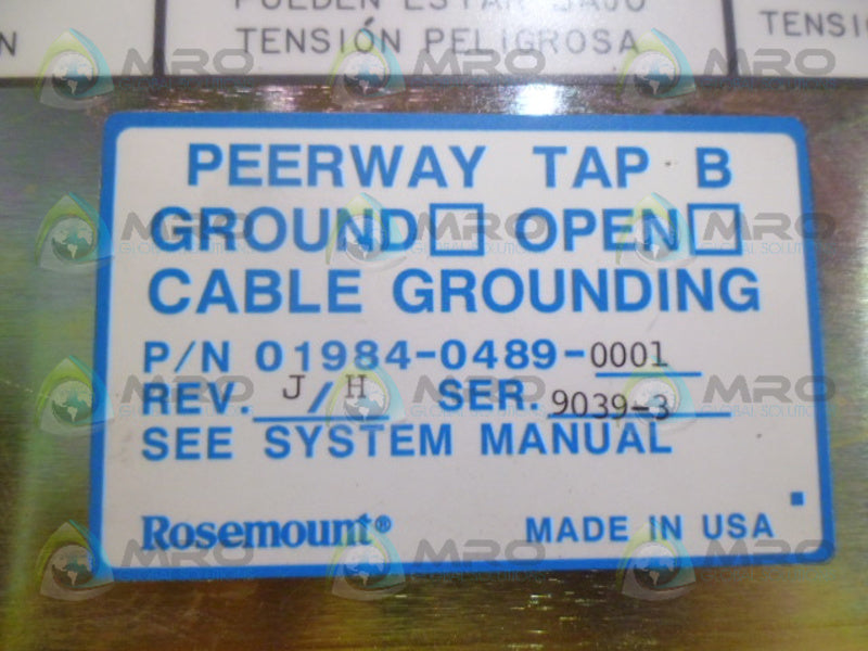 ROSEMOUNT 01984-0489-0001PEERWAY TAP B NSNP