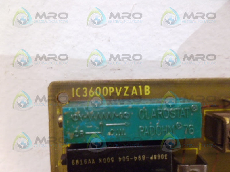 GENERAL ELECTRIC IC3600PVZA1B PC BOARD (AS PICTURED) UNMP