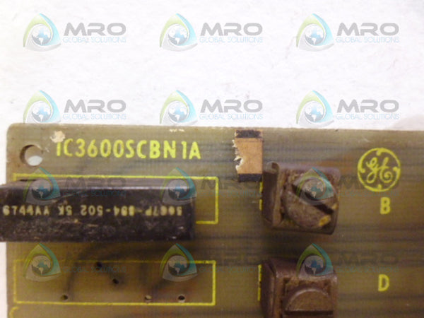 GENERAL ELECTRIC IC3600SCBN1A COMPONENT BOARD ASSEMBLY UNMP