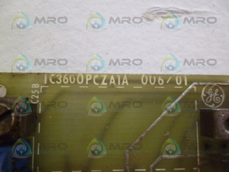GENERAL ELECTRIC IC3600PCZA1A 006/01 PC BOARD UNMP