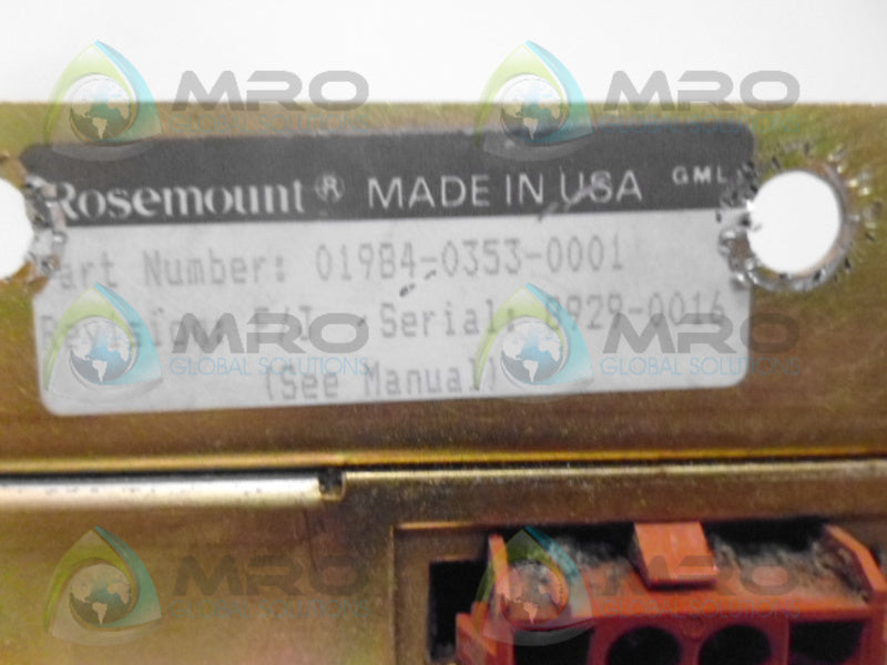 ROSEMOUNT 01984-0353-0001 COOLING FAN ASSEMBLY *USED*