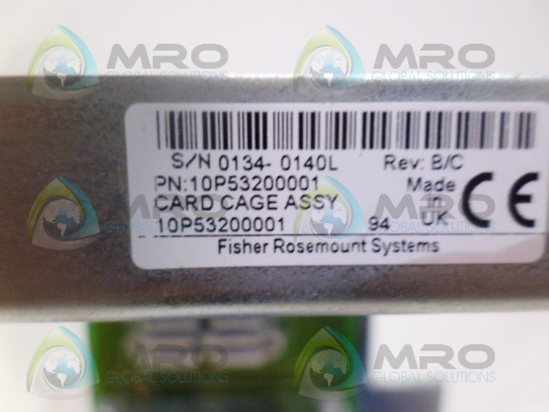 FISHER-ROSEMOUNT 10P53200001 INTERFACE CARD CAGE ASSEMBLY *USED*