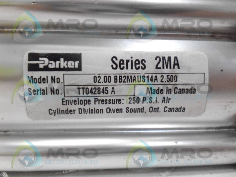 PARKER 02.00BB2MAUS14A2.500 AIR CYLINDER SERIES 2MA *NEW NO BOX*