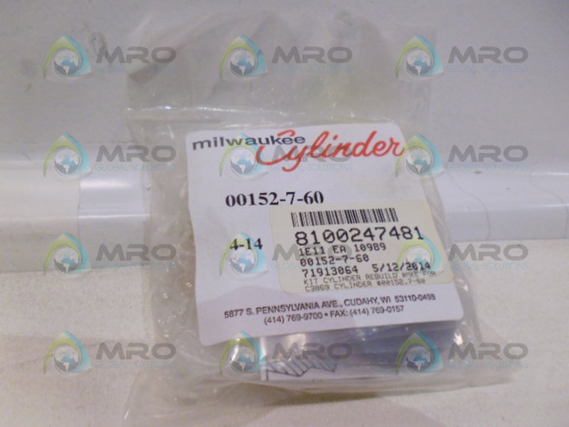 MILWAUKEE CYLINDERS 00152-7-60 SERVICE PART KIT NSMP